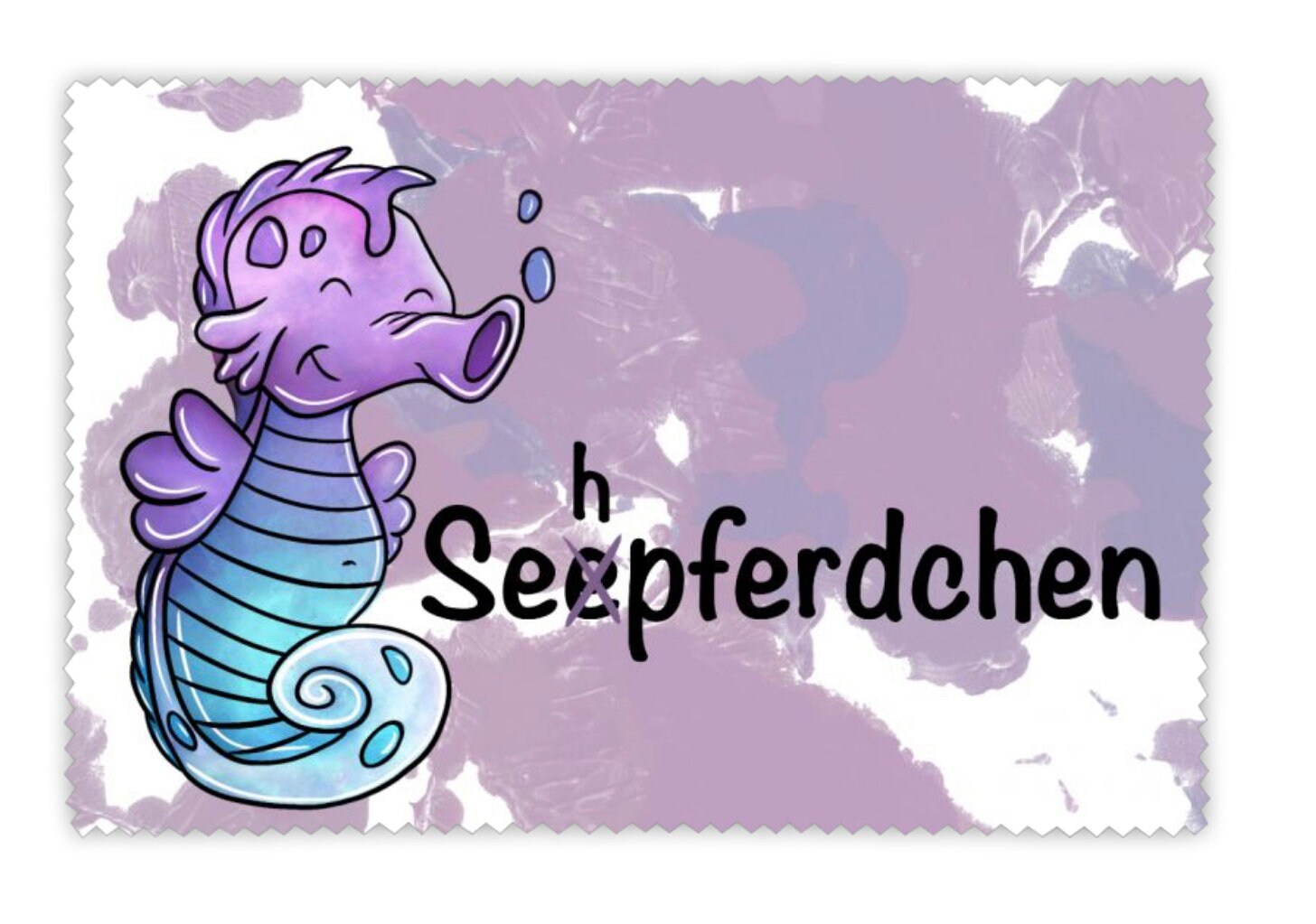 LEVLO Seepferdchen Kosmetiktasche Aus Leinen – Mit Spruch, 23x17 Cm