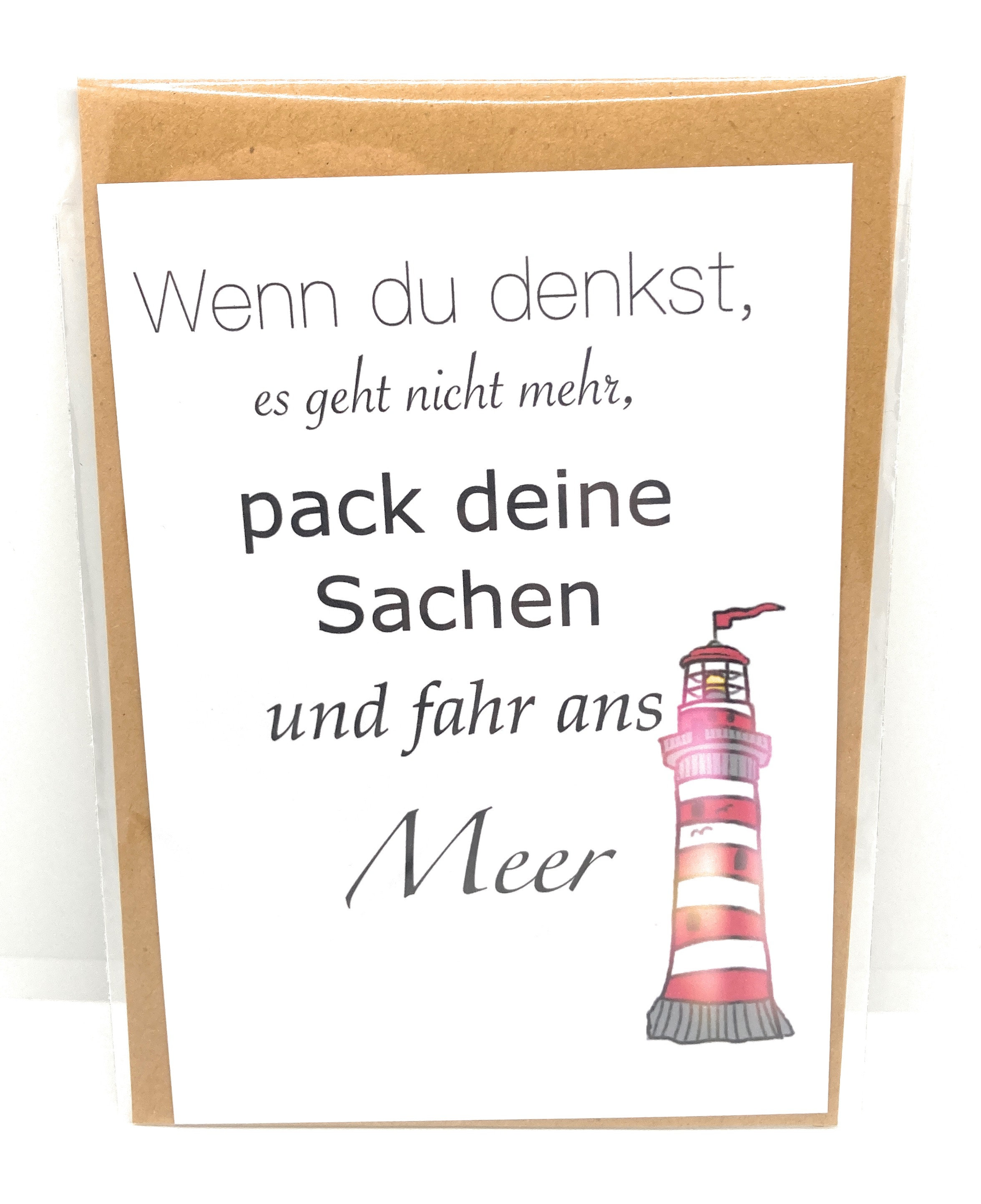 Postcard With Slogan // Lighthouse Map Etsy
