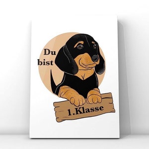 Einschulung Klappkarte// Schulkind Karte Hund