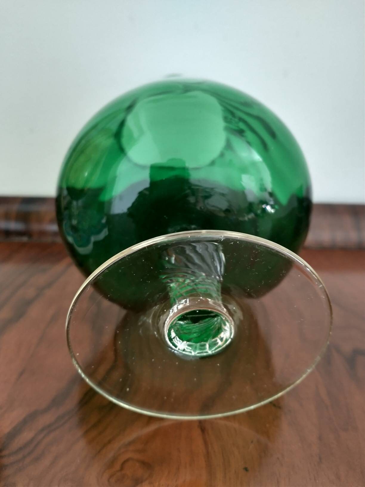 Vintage Green Brandy Snifter Glass Etsy UK