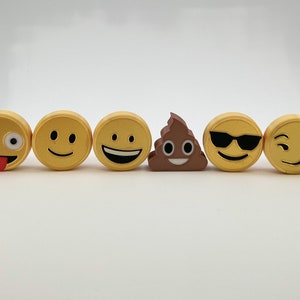 Knob set / knob emojis for cupboard, chest of drawers or drawer with M4 thread