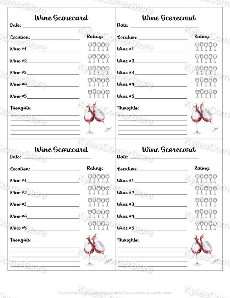 DIY Wine Tasting Party Kit | Instant Download | Printable PDF | Wine ...