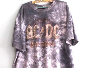 Ac Dc Tie Dye Shirt - Etsy