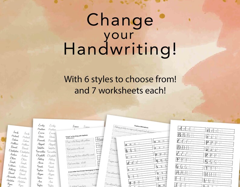 How to Change Your Handwriting Cursive Fountain Pen Etsy