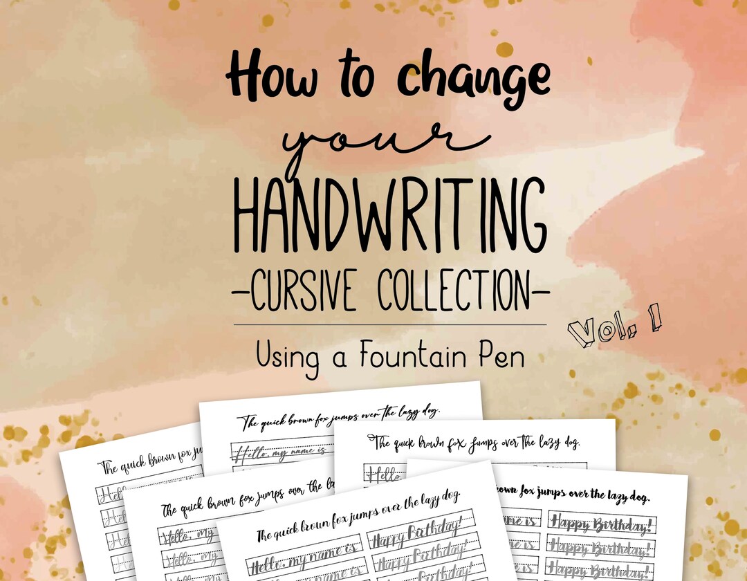 How to Change Your Handwriting Cursive Fountain Pen Etsy