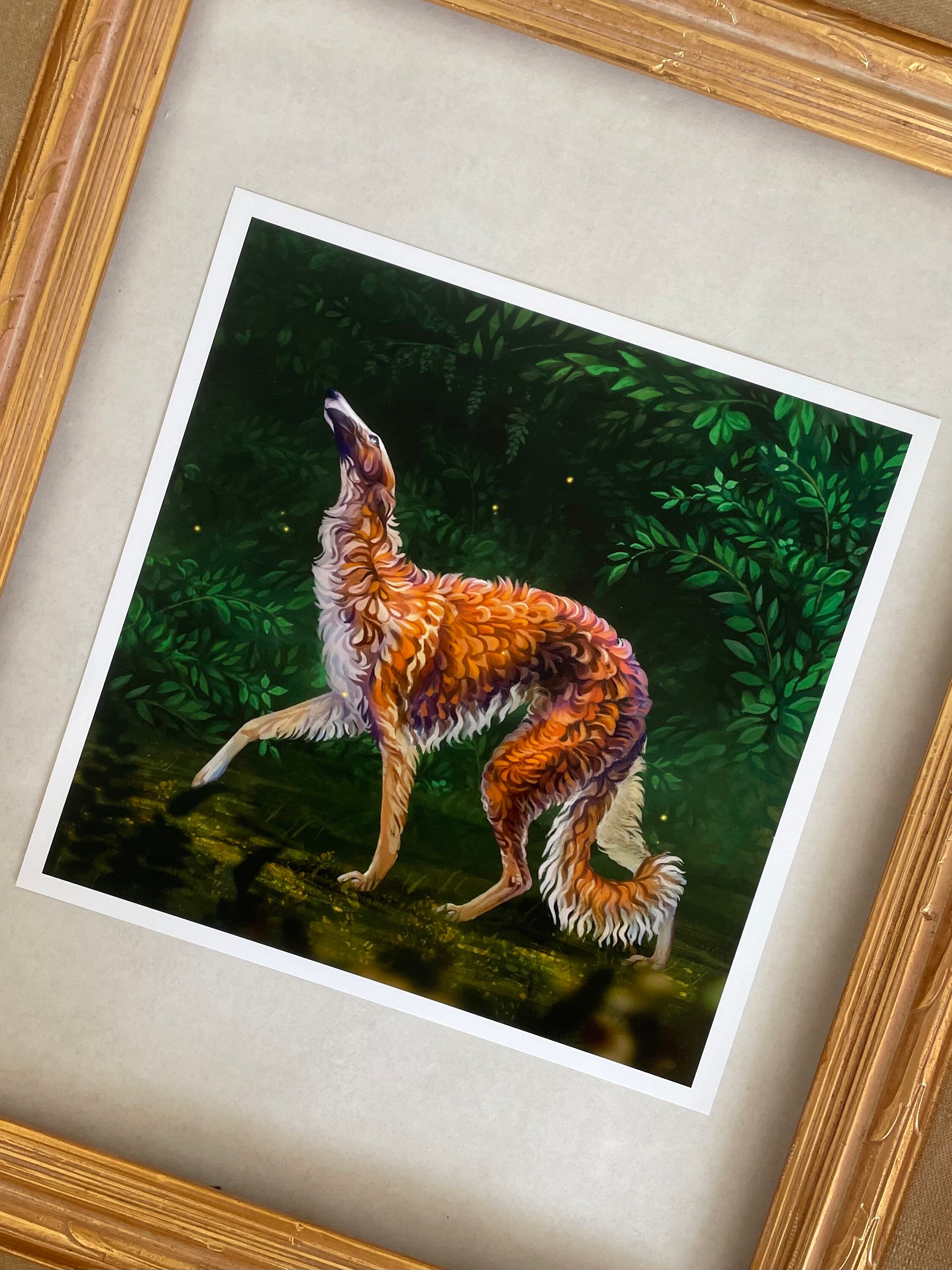 【中古】 Borzoi 日本 Etsy - art 絵画