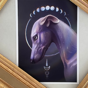 Greyhound painting portrait fine art print