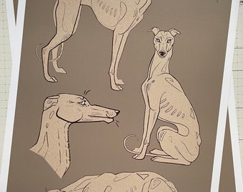 Greyhound Art (poster print illustration)