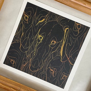 Impression giclée d'art barzoï