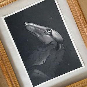 Barzoï peinture portrait fine art giclée print