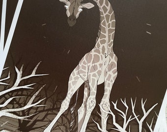 Stampa artistica giraffa
