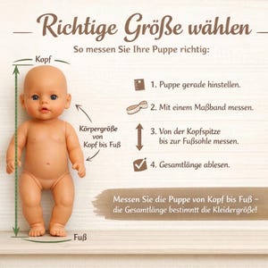 Puppenkleidung 43 cm Set: Mauve Pulli, Puppenhose Mütze image 10