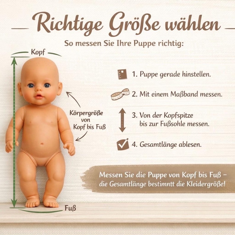 Puppenkleidung 43 cm Set: Mauve Pulli, Puppenhose Mütze image 10