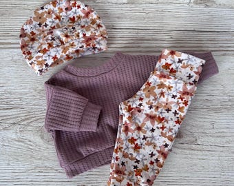 Puppenkleidung 43 cm: Set 3-tlg Puppensachen, Puppenhose, Pullover