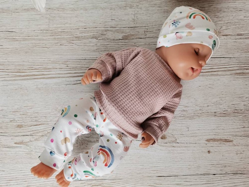 WanderGo Baby Puppenkleidung 6-teilig - Süßes Bären-Outfit Für 35-43 Cm Puppen