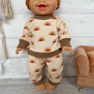 Puppenkleidung 30 34 cm Set Outfit Sweatshirt Hose Mütze Babypuppe Baby re born Puppenmode Puppenkleidung Paradies Bild 6