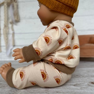 Puppenkleidung 30 34 cm Set Outfit Sweatshirt Hose Mütze Babypuppe Baby re born Puppenmode Puppenkleidung Paradies Bild 4