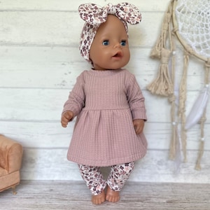 BOXOB Puppenkleidung-Set 4-teilig - Latzhose, Hut, Brille & Schuhe Für 15-17cm Puppen