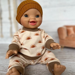 Puppenkleidung 30 34 cm Set Outfit Sweatshirt Hose Mütze Babypuppe Baby re born Puppenmode Puppenkleidung Paradies Bild 3