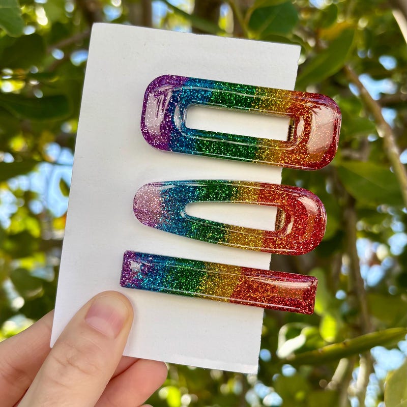 Rainbow Hair Clip Etsy UK rainbow-hair-clip-etsy-uk