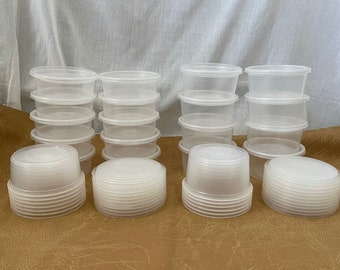 大容量6オンス透明プラスチック容器（ねじ込み式蓋付き）（89mm