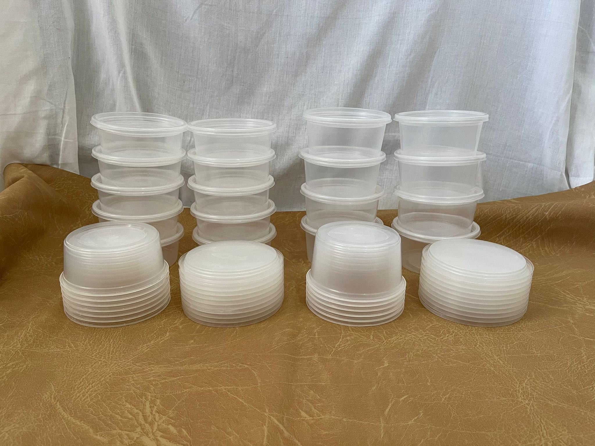 6oz,8oz,12oz,16oz,32oz Plastic Containers With Lids Slime Containers Craft  Supplies Kids Kraft Storage Containers DIY Slime 