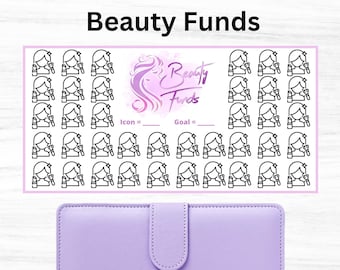 A6 Beauty Saving Tracker, Printable Beauty Saving Goal Tracker, Beauty Saving Challenge, Beauty Savings Tracker, Beauty Fund Tracker