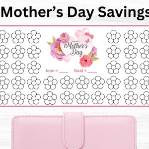 A6 Mother Day  Saving Tracker, Printable Digital Download, Mother Day Saving Challenge, Printable Mother Day Fund Tracker, Gift for Mom