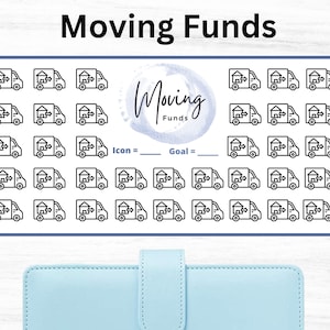 A6 Moving Saving Tracker, Printable Digital Download, Saving Challenge, A6 Moving Saving Tracker, Cash Envelope Insert, Save for Move