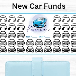 A6 New Car Saving Tracker, Car Saving Challenge, Printable Car Saving Goal Tracker, Car Savings Tracker, Car Fund Tracker, Save for New Car