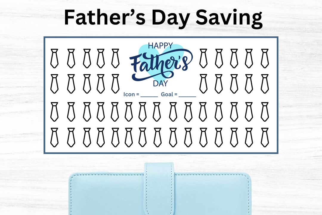 A6 Father Day Saving Tracker, Printable Digital Download, A6 Saving ...