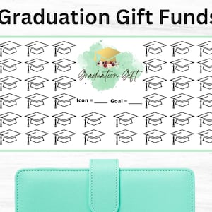 A6 Graduation Saving Tracker, Goal Tracker, Printable Digital Download, Saving Challenge, A6 Graduation Gift Saving Tracker