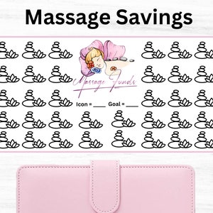 A6 Massage Saving Tracker, Printable Digital Download, Money Saving Challenge, Printable Massage Saving Goal Tracker, Massage Saving Tracker