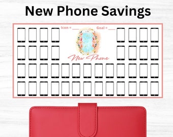 A6 New Phone Saving Tracker, Phone Saving Challenge, Printable Phone Saving Goal Tracker, Phone Savings Tracker, Phone Fund Tracker