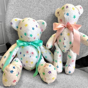 Handmade baby gift, newborn baby toy, star toys, baby shower present, baby&#39;s first teddy bear, stars for baby room