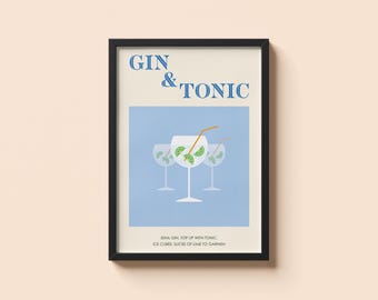Classic Gin and Tonic Wall Art