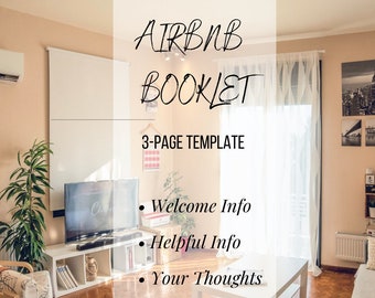 Airbnb 3-Sign BUNDLE - Editable Templates, Wifi password Sign, Welcome Book, House Rules, Airbnb Host, Vacation Rental, Check Out, Review