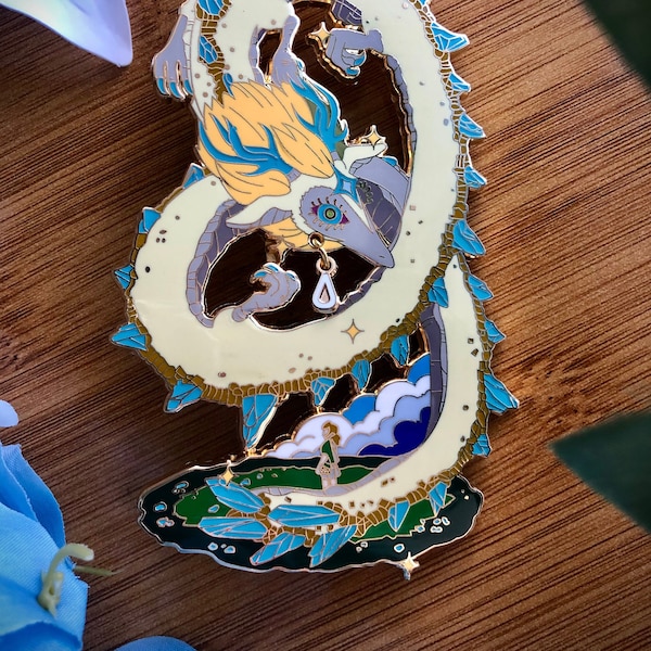 The Last Tear Dragon of Light Glow in the Dark Enamel Pin