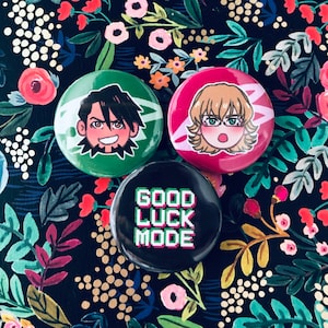 Bunny Tiger Hero Button Pins