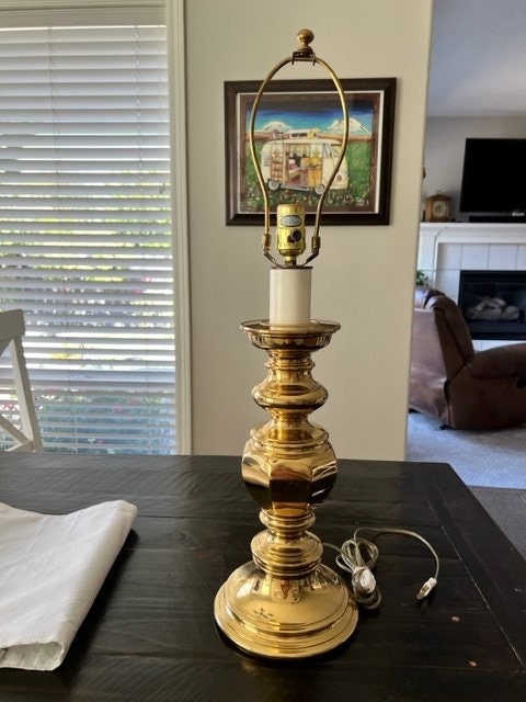 Vintage Solid Brass Table Lamp Beautiful - Etsy