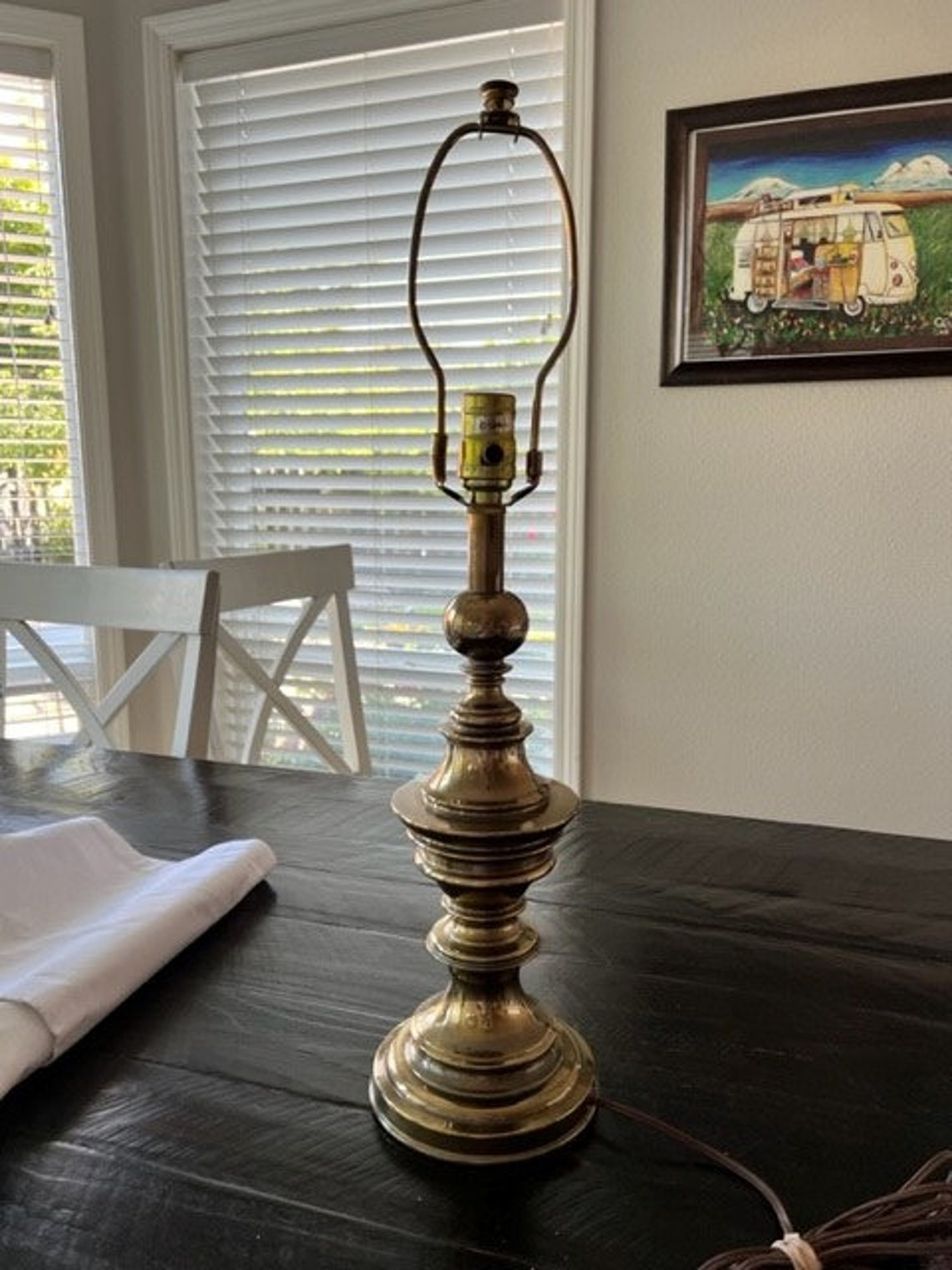Vintage, Solid Brass Stiffel Table Lamp, Beautiful. - Etsy