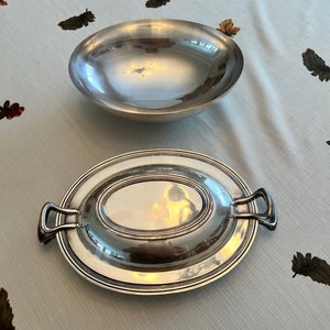 Vintage Silver Plated Serving Dish with Lid, Plus Silverplated Bowl.