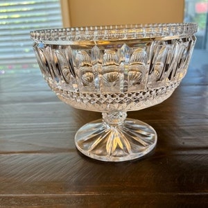 Crystal Bowl. Vintage & Beautiful. Round Pedestal