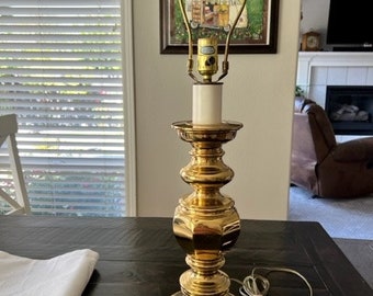 Vintage Solid Brass Table Lamp, Beautiful