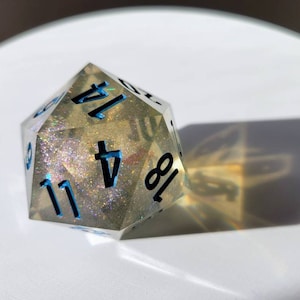 Golden Hour Chonk D20 DnD Dice | D20 Dice | Jumbo Dice for DnD | Dungeons and Dragons Giant D20 Dice