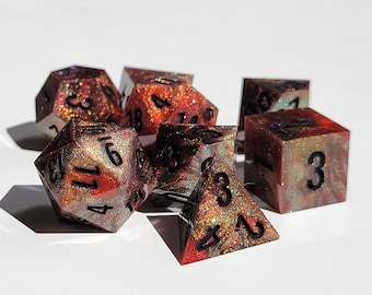 The Fourth Circle DnD Dice Set | Dungeons and Dragons Dice | Dice D4 - D20 Dice for DnD | Set of 8