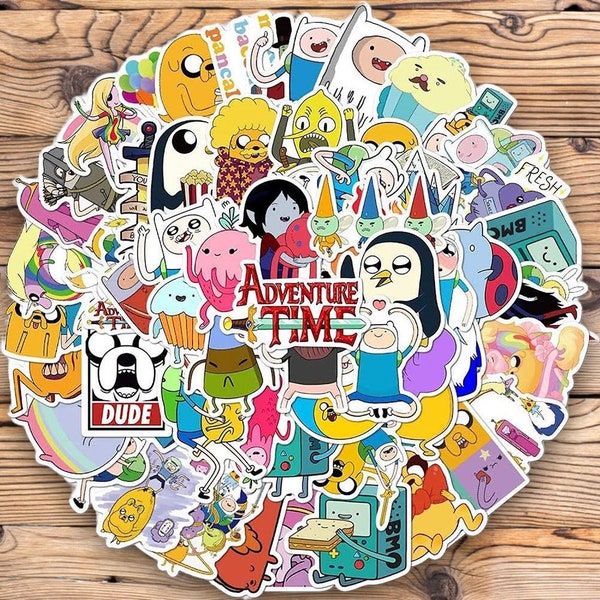 Adventure Time Assorted Sticker pack for WaterBottle, IPhone, MacBook, Phone, Phone Case, Laptop, Journal, Skateboard, Bike, Snowboard.