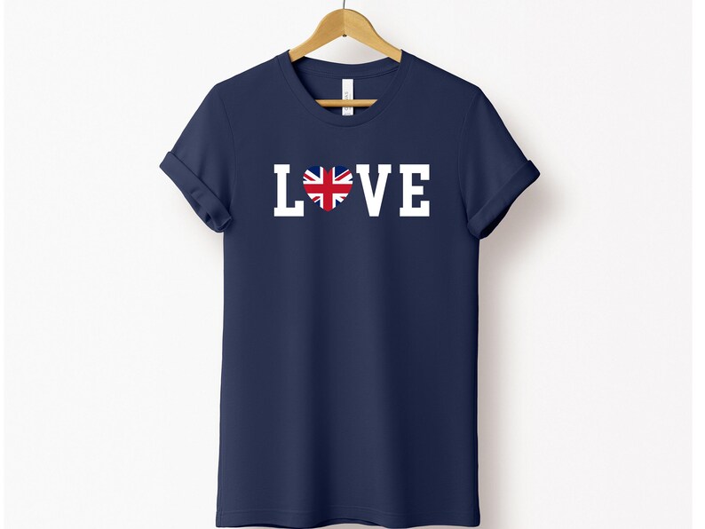 Union Jack Love Heart Tshirt Etsy UK