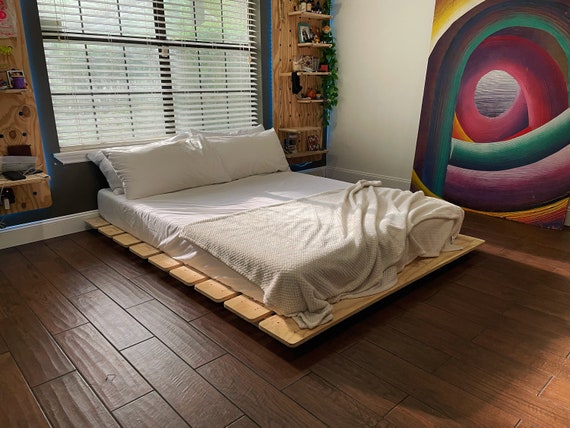 Handmade Wooden Platform Bed Frame - Etsy