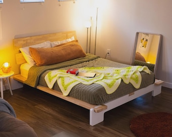 Handmade Solid Wood Platform Bed Frame
